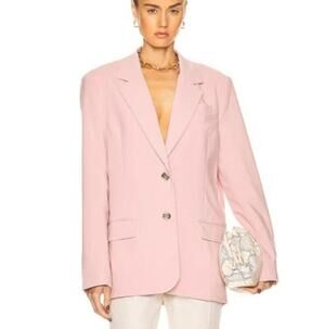 REMAIN Birger Christensen Symone Blazer 36 US 4 Pink Peach Skin Woven Career NWT